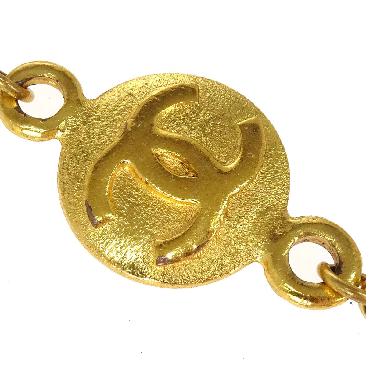 Chanel Gold Chain Rhombus Medallion Necklace 29