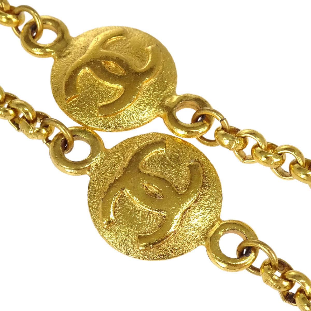 Chanel Gold Chain Rhombus Medallion Necklace 29