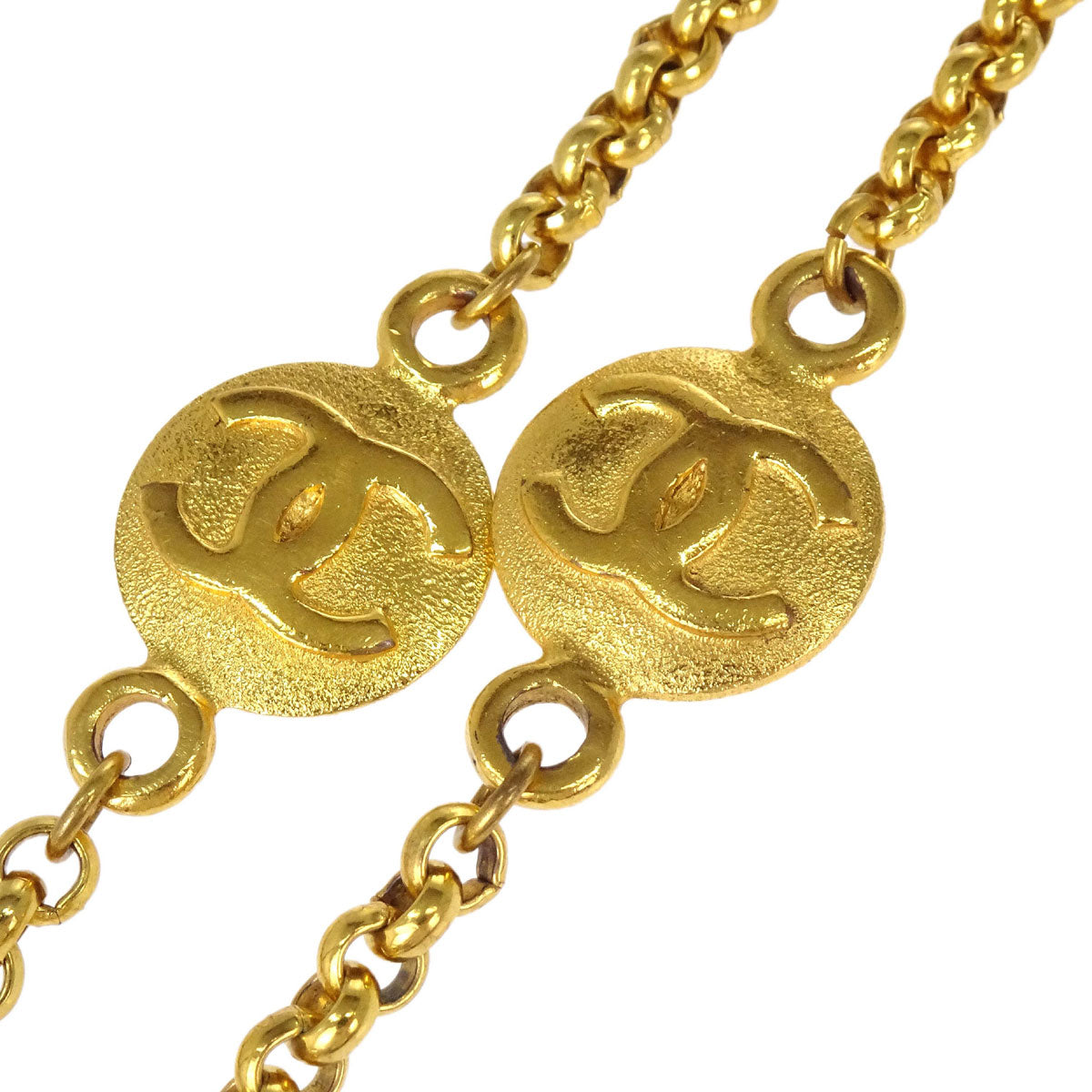Chanel Gold Chain Rhombus Medallion Necklace 29