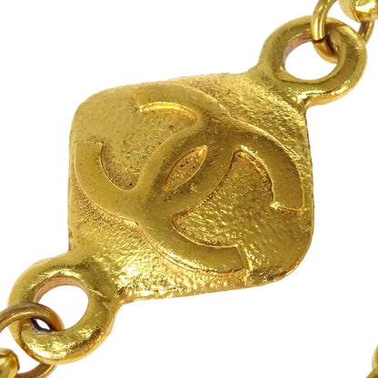 Chanel Gold Chain Rhombus Medallion Necklace 29