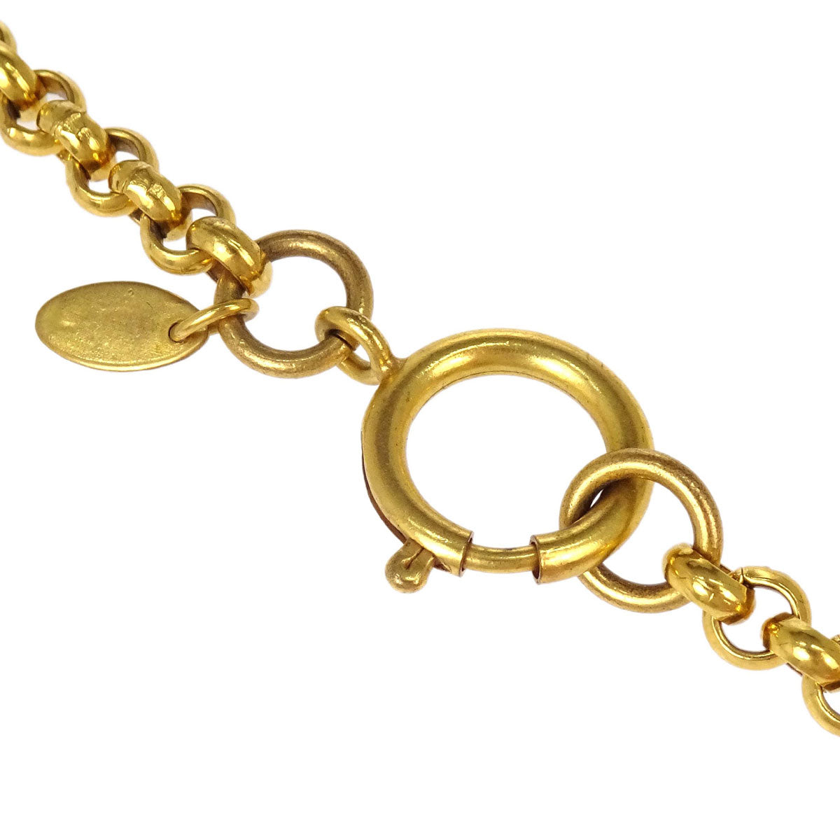 Chanel Gold Chain Rhombus Medallion Necklace 29