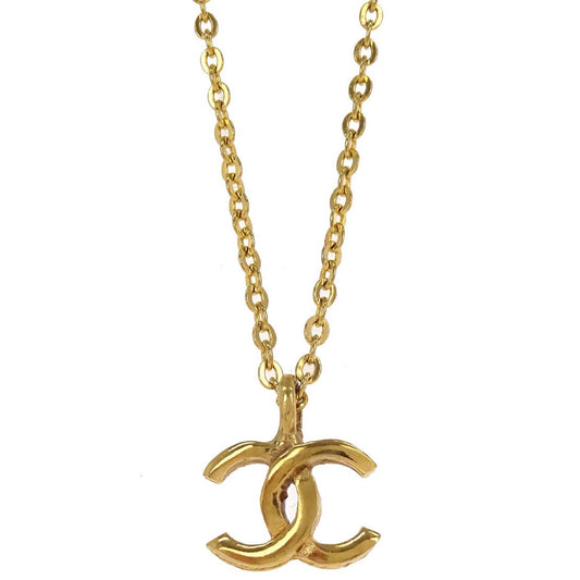 Chanel Gold CC Pendant Necklace 1982/376