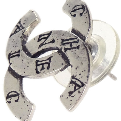 Chanel CC Pierced Earrings Silver 99A