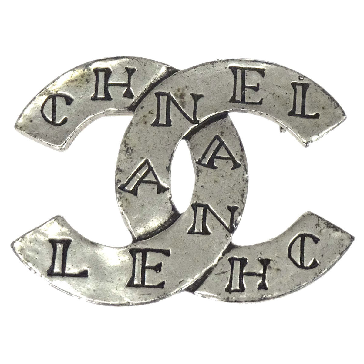 Chanel CC Brooch Pin Silver 99A