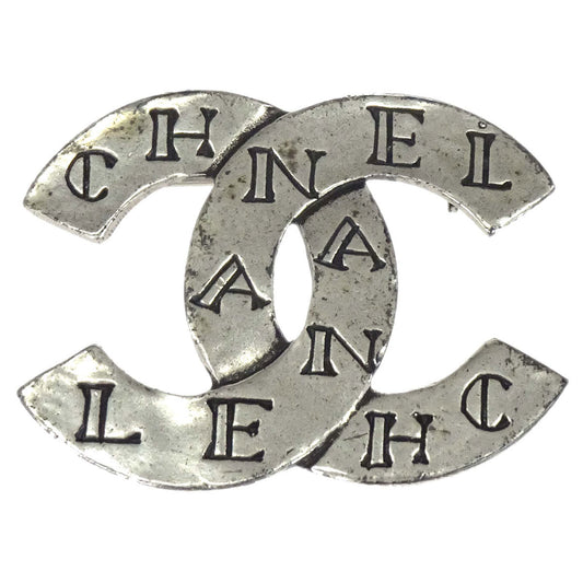 Chanel CC Brooch Pin Silver 99A