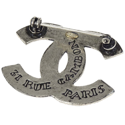 Chanel CC Brooch Pin Silver 99A