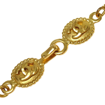 Chanel Gold Chain Costume Pearl Long Necklace 96A