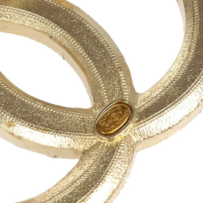 Chanel CC Costume Pearl Brooch Pin Gold A19V