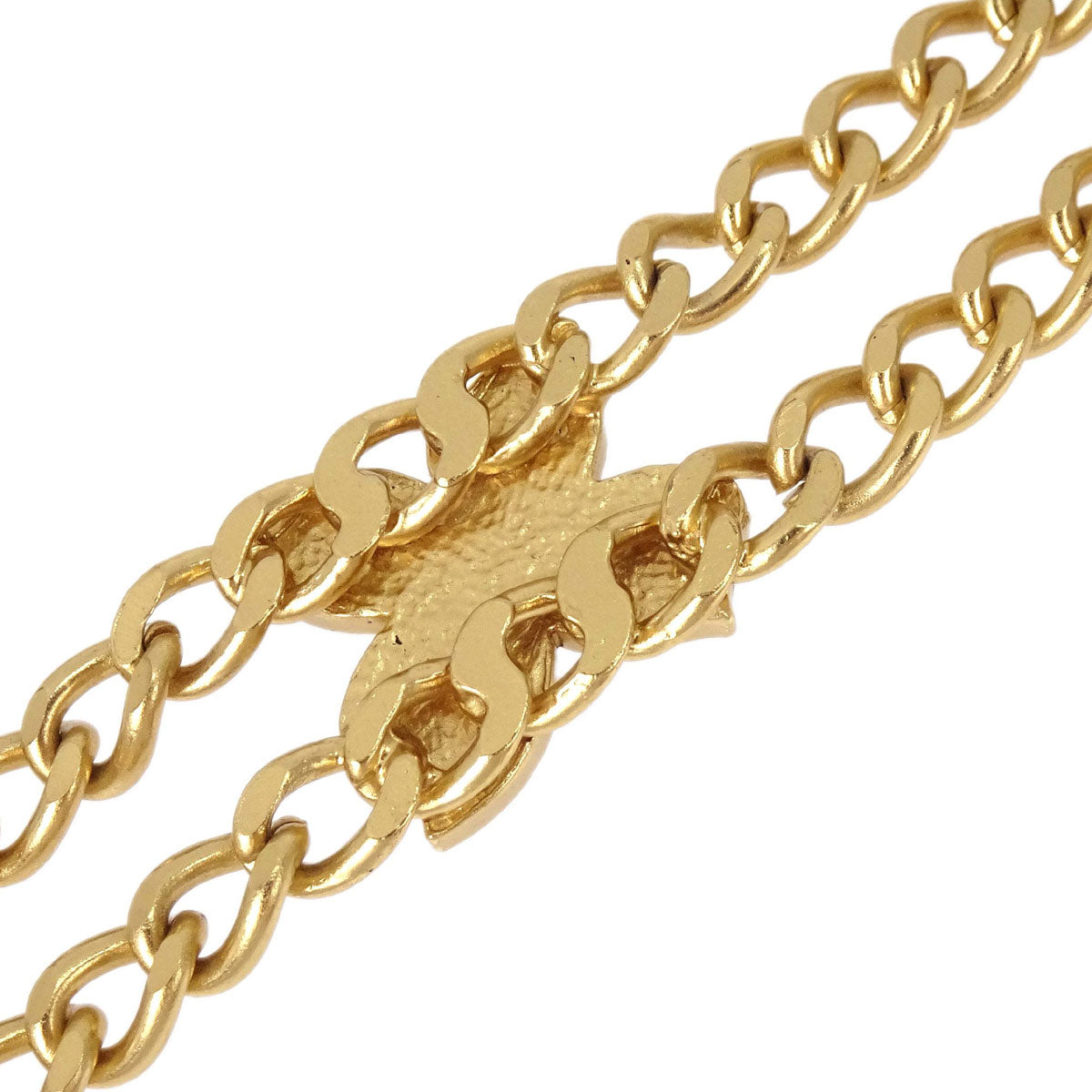 Chanel Necklace Flower Gold Black 02S