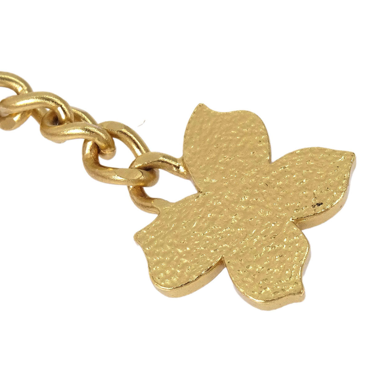 Chanel Necklace Flower Gold Black 02S