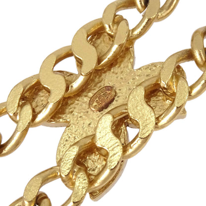 Chanel Necklace Flower Gold Black 02S