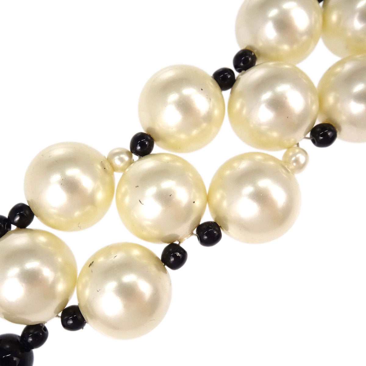 Chanel Costume Pearl Necklace Rhinestone 03C