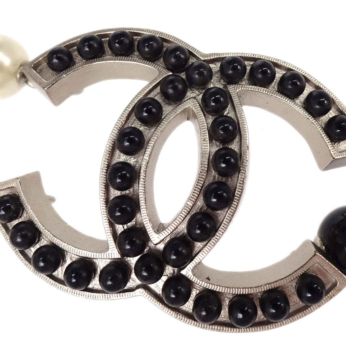 Chanel Costume Pearl Necklace Rhinestone 03C