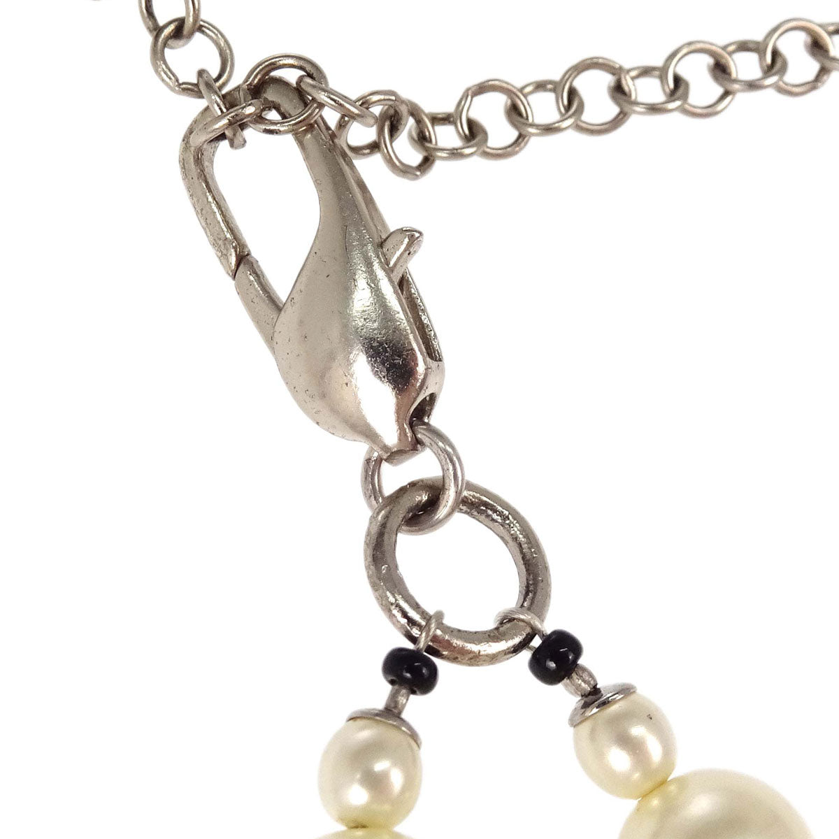 Chanel Costume Pearl Necklace Rhinestone 03C