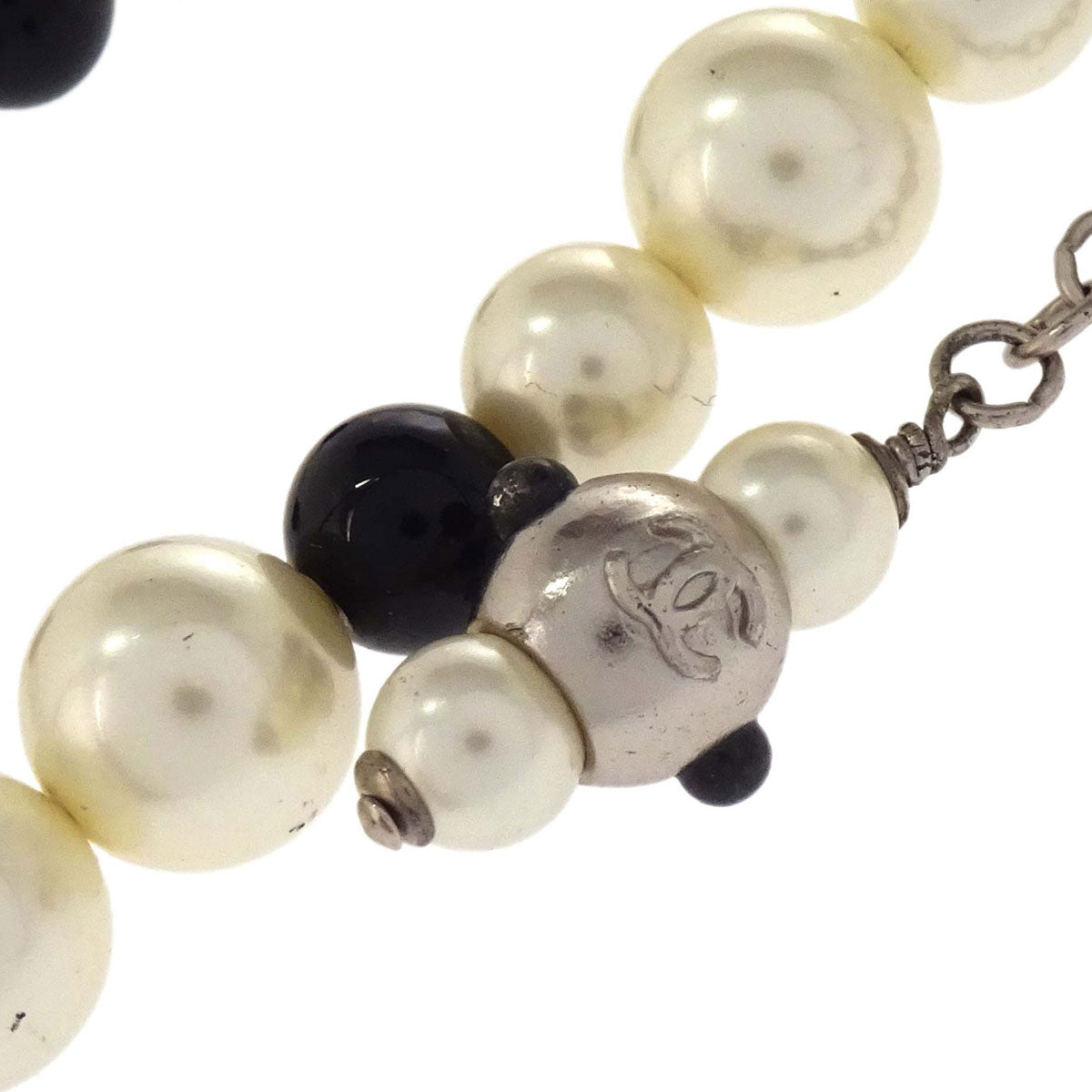 Chanel Costume Pearl Necklace Rhinestone 03C