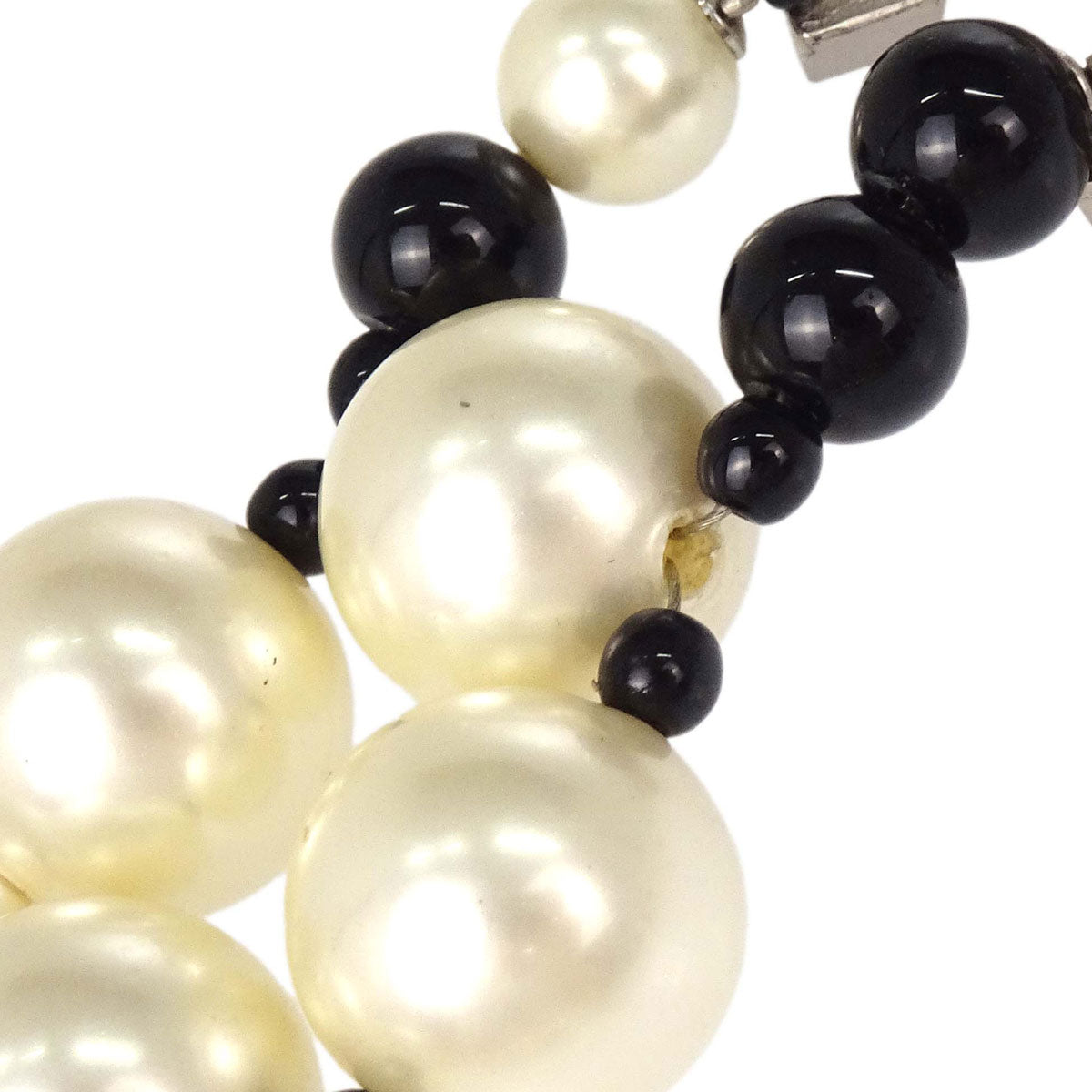 Chanel Costume Pearl Necklace Rhinestone 03C