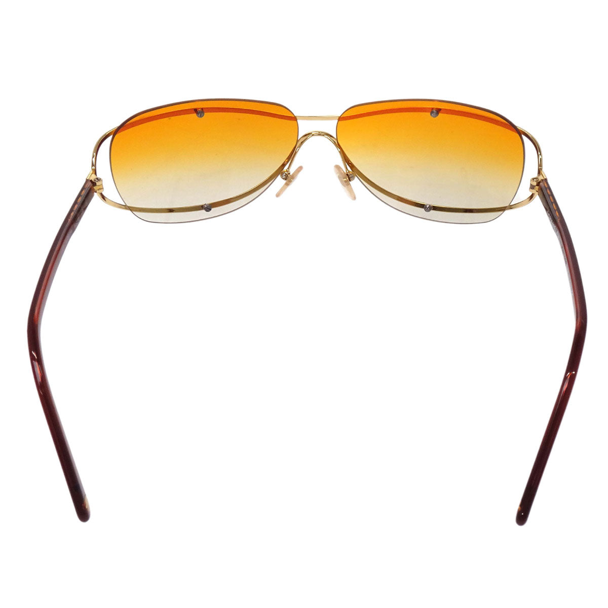 Chanel Sunglasses Eyewear Orange 62□12 Small Good