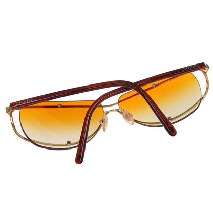 Chanel Sunglasses Eyewear Orange 62□12 Small Good