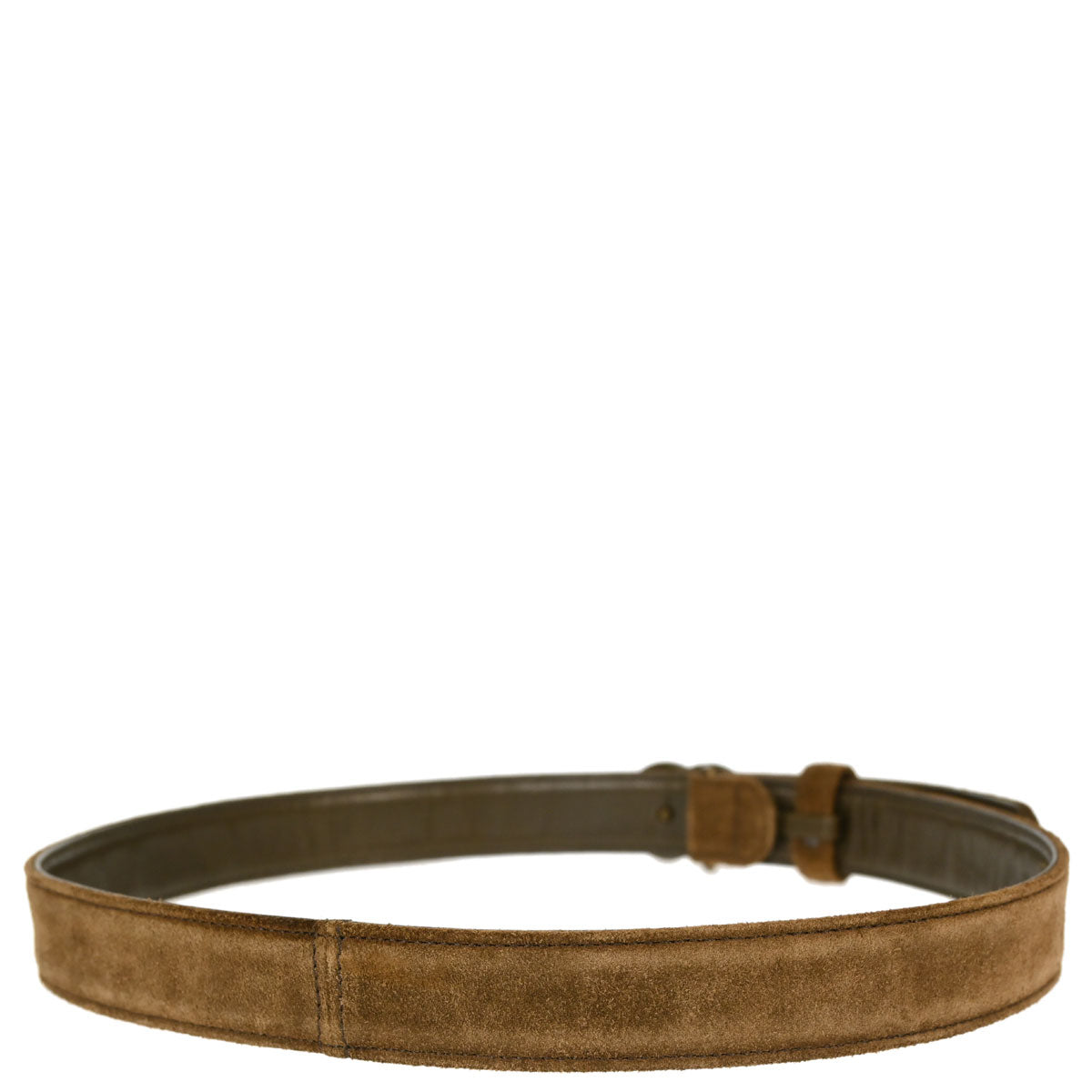 Chanel Brown Suede CC Belt #70/28 Small Good