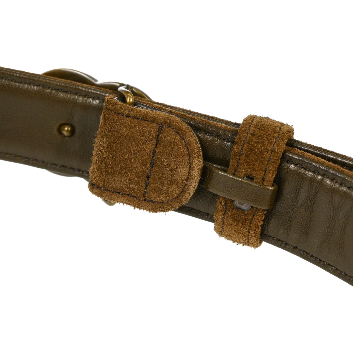 Chanel Brown Suede CC Belt #70/28 Small Good
