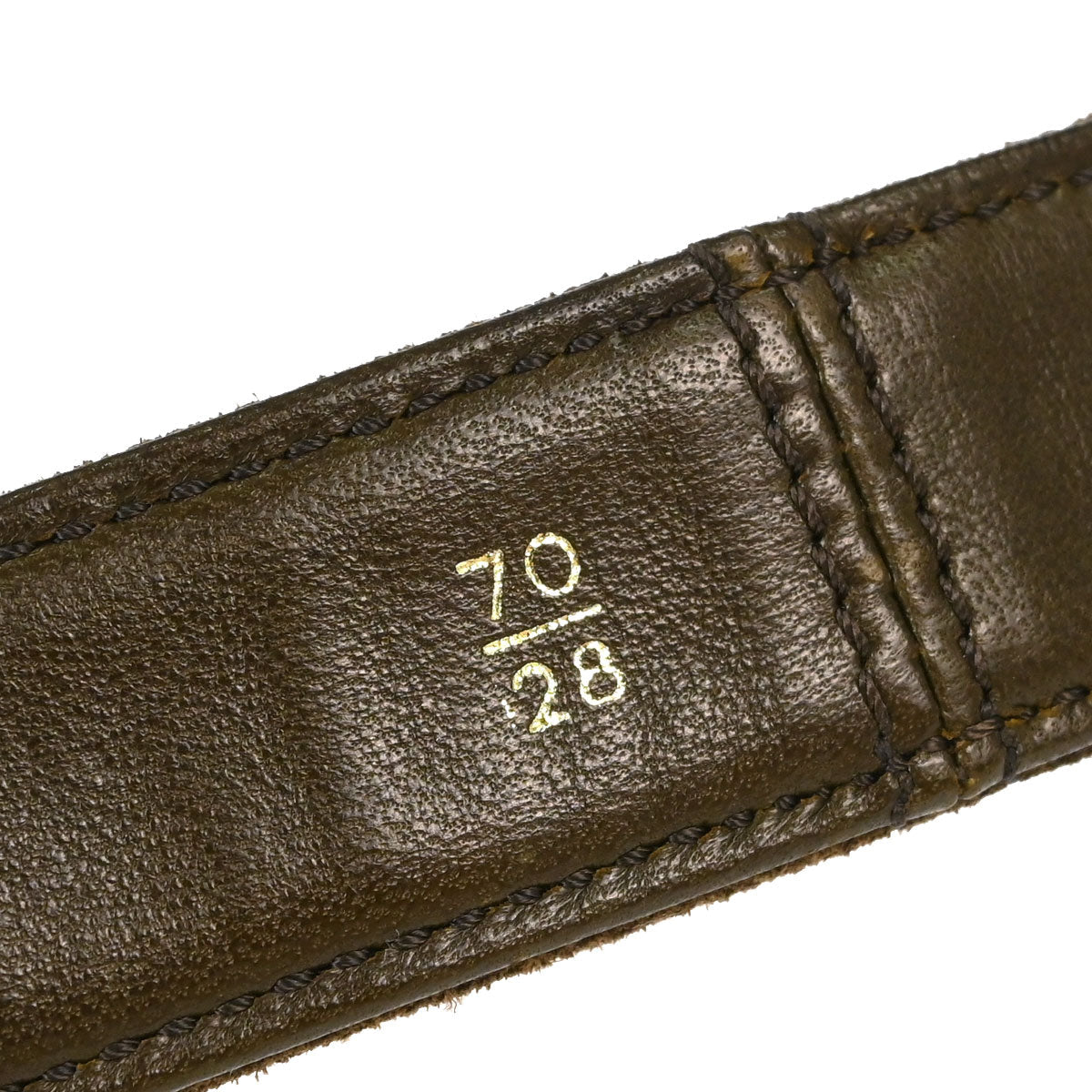 Chanel Brown Suede CC Belt #70/28 Small Good