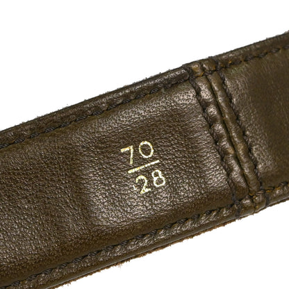 Chanel Brown Suede CC Belt #70/28 Small Good