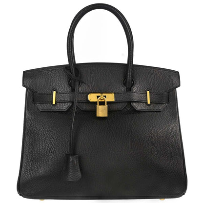 Hermes Black Ardennes Birkin 30 Handbag