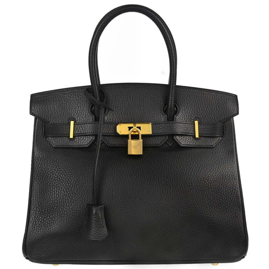 Hermes Black Ardennes Birkin 30 Handbag