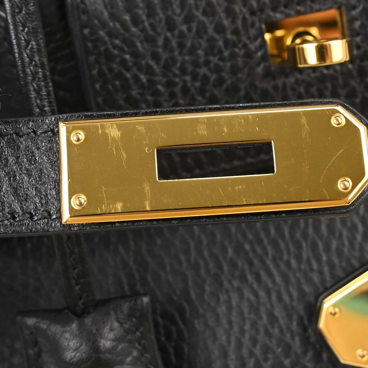 Hermes Black Ardennes Birkin 30 Handbag