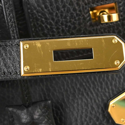 Hermes Black Ardennes Birkin 30 Handbag