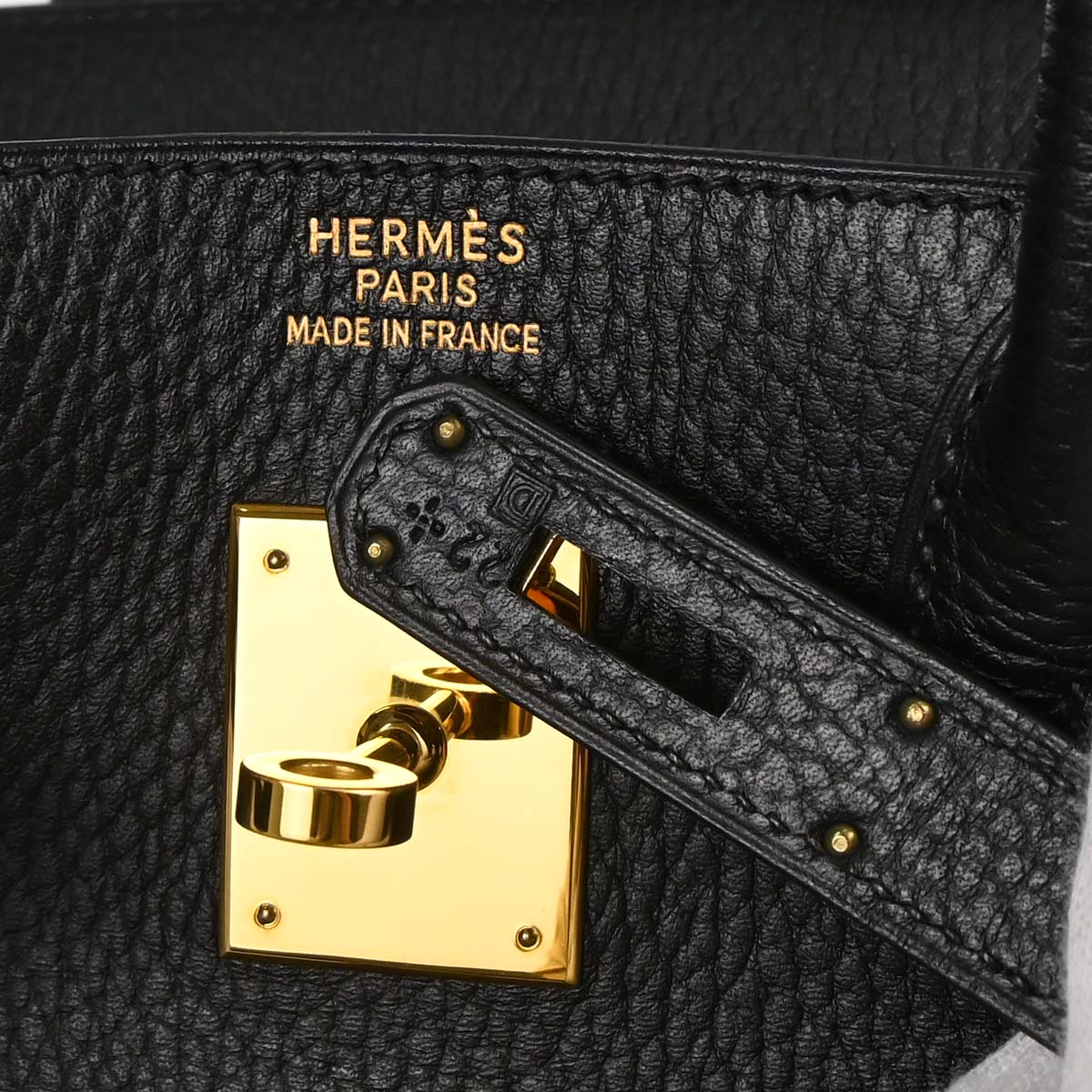 Hermes Black Ardennes Birkin 30 Handbag
