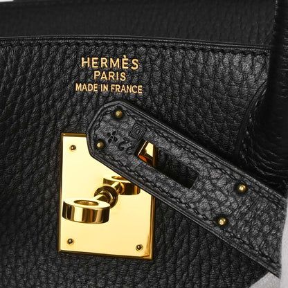Hermes Black Ardennes Birkin 30 Handbag