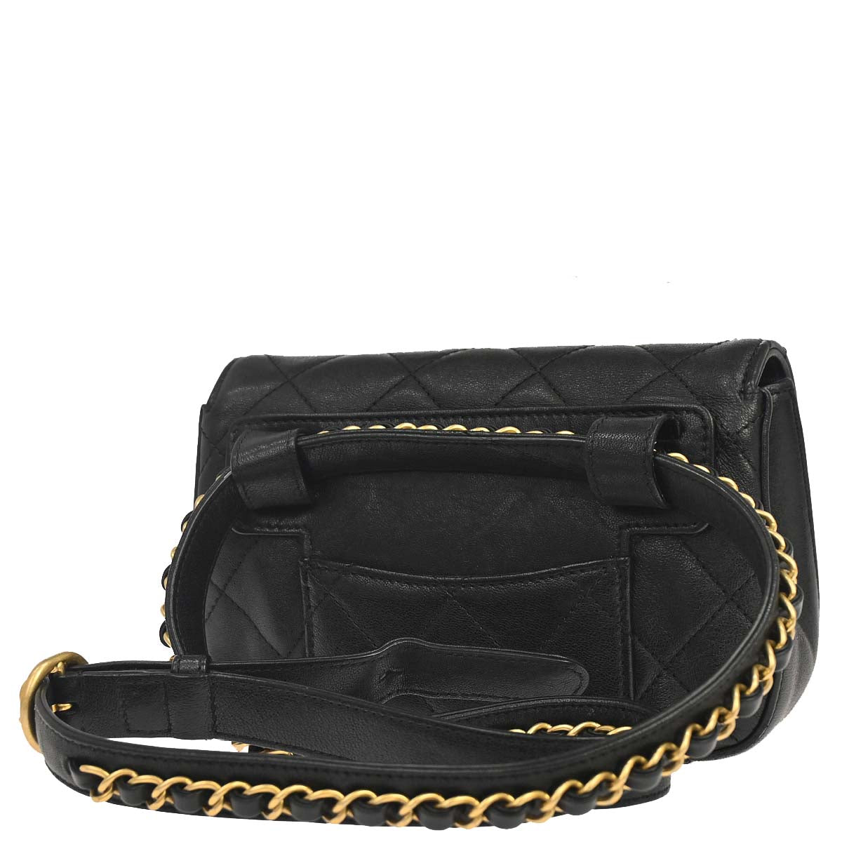 Chanel 2019 Black Lambskin Dix-Neuf 19 Waist Bum Bag