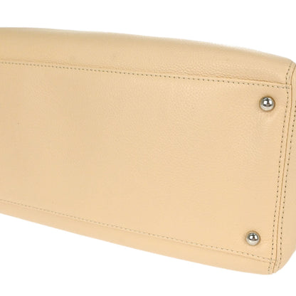 Chanel Beige Calfskin Executive Cerf 2way Shoulder Tote Bag