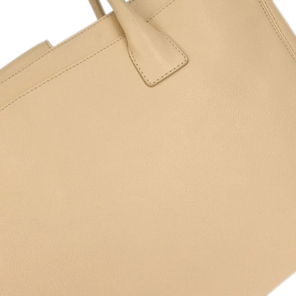 Chanel Beige Calfskin Executive Cerf 2way Shoulder Tote Bag