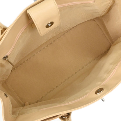 Chanel Beige Calfskin Executive Cerf 2way Shoulder Tote Bag