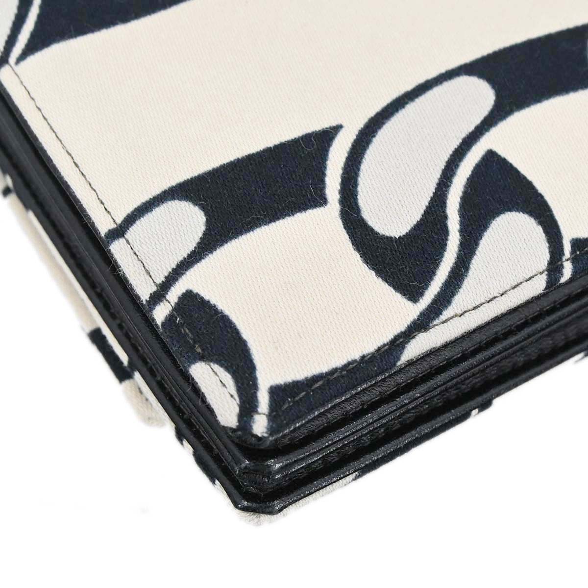 Chanel 2002-2003 Beige Black Canvas Graphic Logo Mademoiselle Lock Shoulder Bag