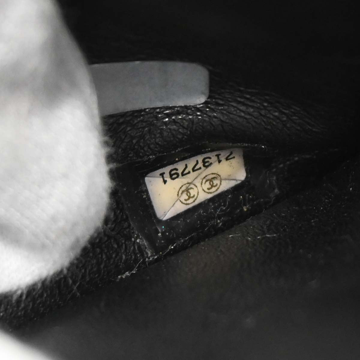 Chanel 2002-2003 Beige Black Canvas Graphic Logo Mademoiselle Lock Shoulder Bag