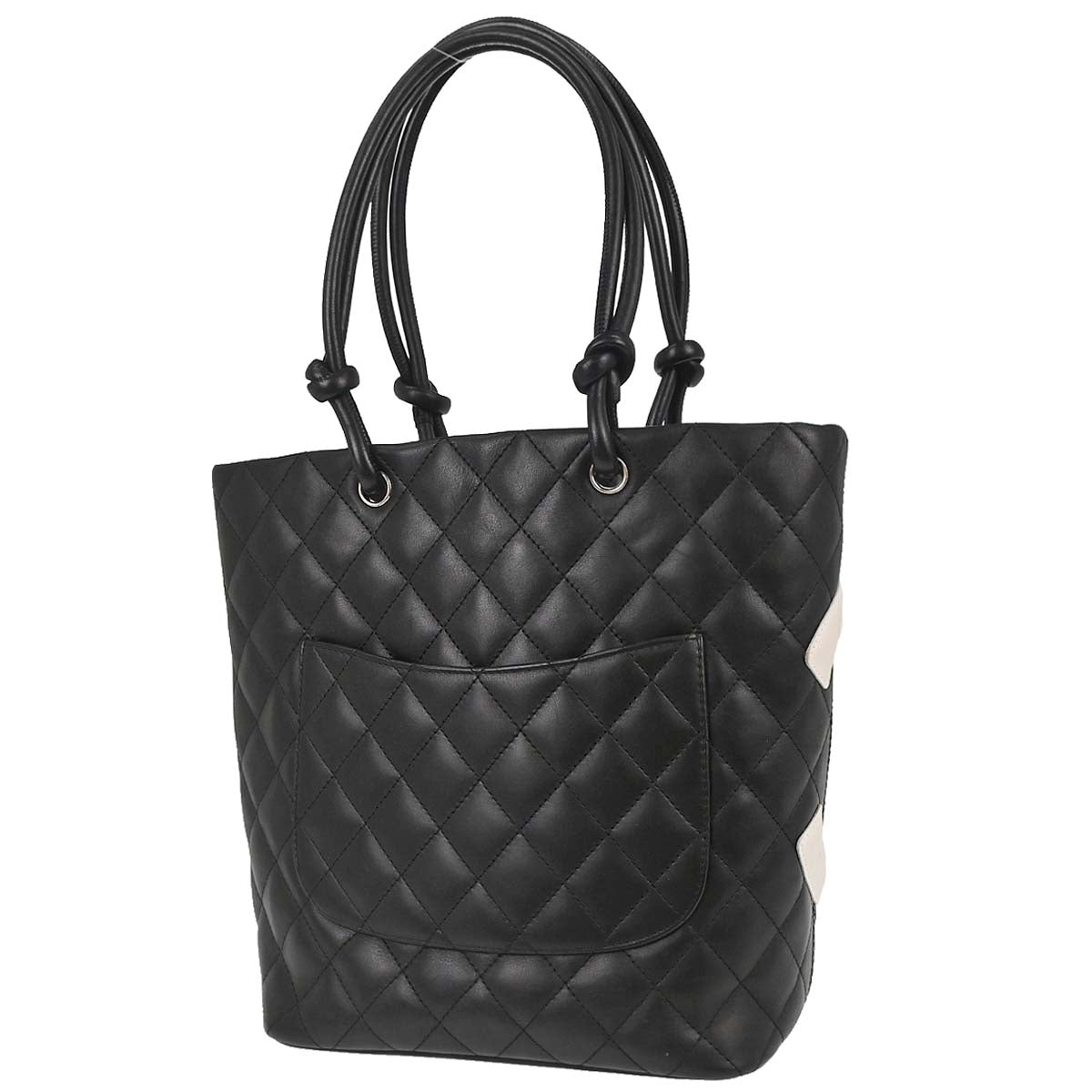 Chanel 2005-2006 Black Calfskin Cambon Ligne Tote Handbag