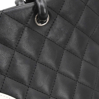 Chanel 2005-2006 Black Calfskin Cambon Ligne Tote Handbag