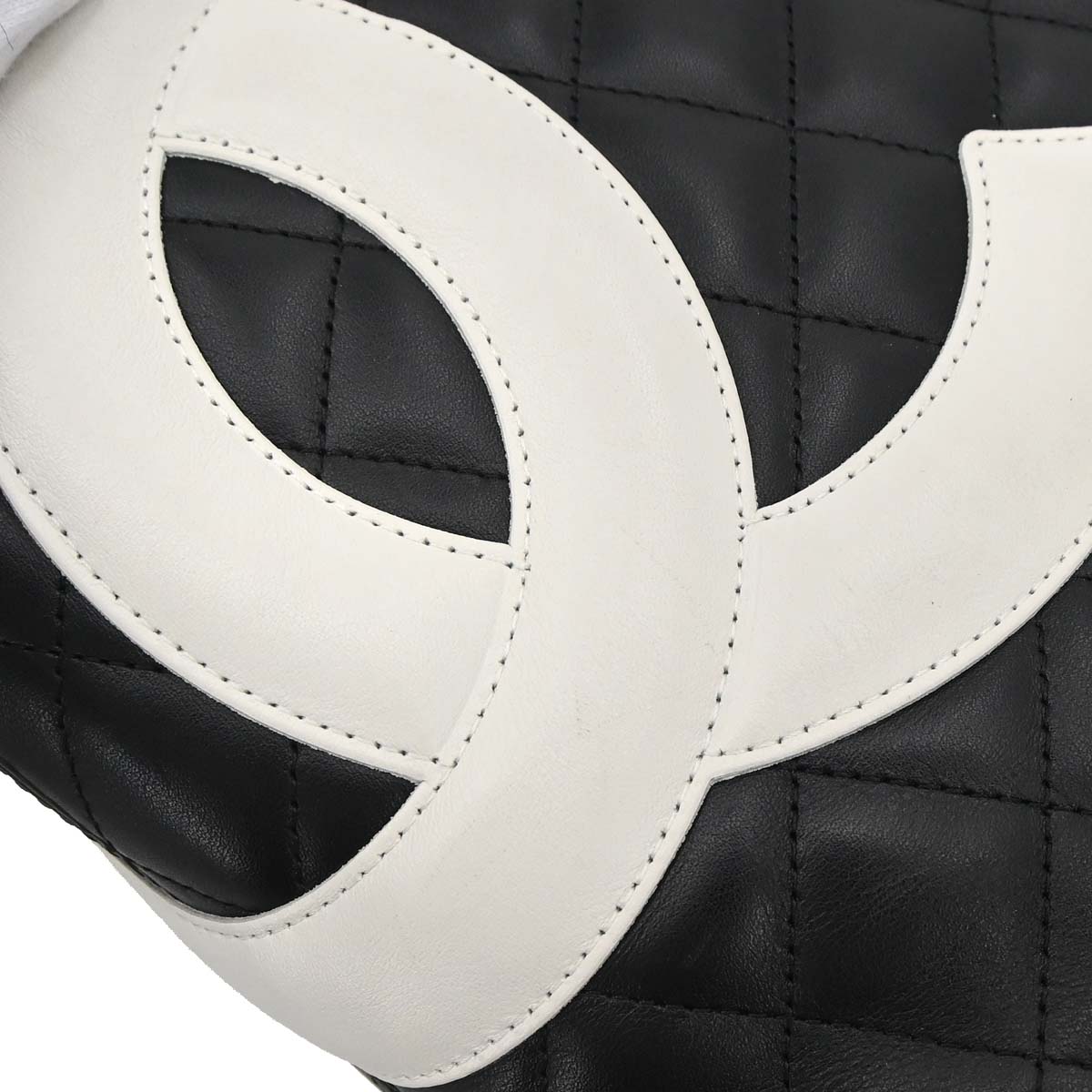 Chanel 2005-2006 Black Calfskin Cambon Ligne Tote Handbag