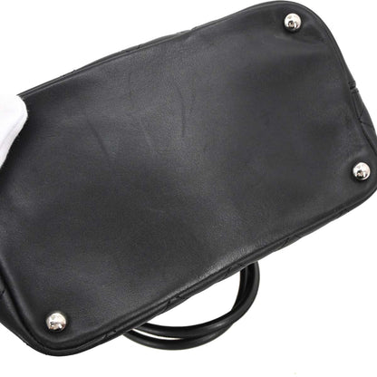 Chanel 2005-2006 Black Calfskin Cambon Ligne Tote Handbag