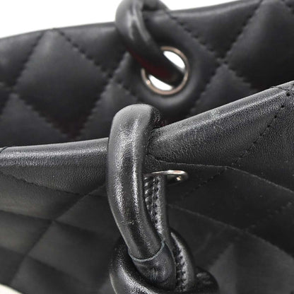 Chanel 2005-2006 Black Calfskin Cambon Ligne Tote Handbag