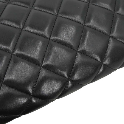 Chanel 2012 Black Lambskin Maxi Classic Double Flap Shoulder Bag