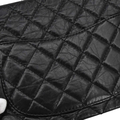 Chanel 2019 Black Calfskin 2.55 Classic Double Flap Shoulder Bag