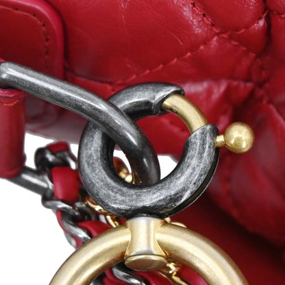 Chanel 2019-2020 Red Calfskin Medium Gabrielle 2way Handbag Shoulder Bag