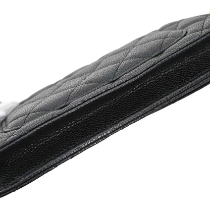 Chanel 2013-2014 Black Caviar Skin Classic WOC Wallet on Chain Shoulder Bag