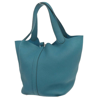 Hermes Cobalt Taurillon Clemence Picotin Lock 22 MM Handbag