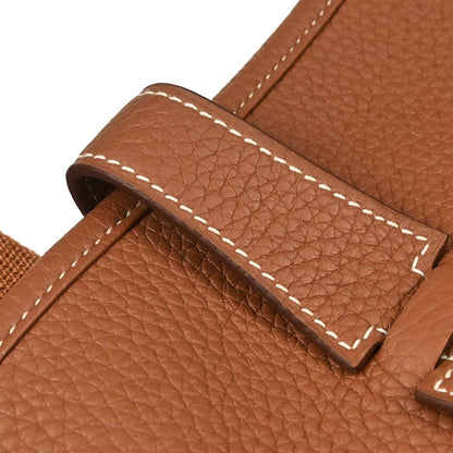 Hermes Gold Taurillon Clemence Evelyne 3 33 GM Shoulder Bag
