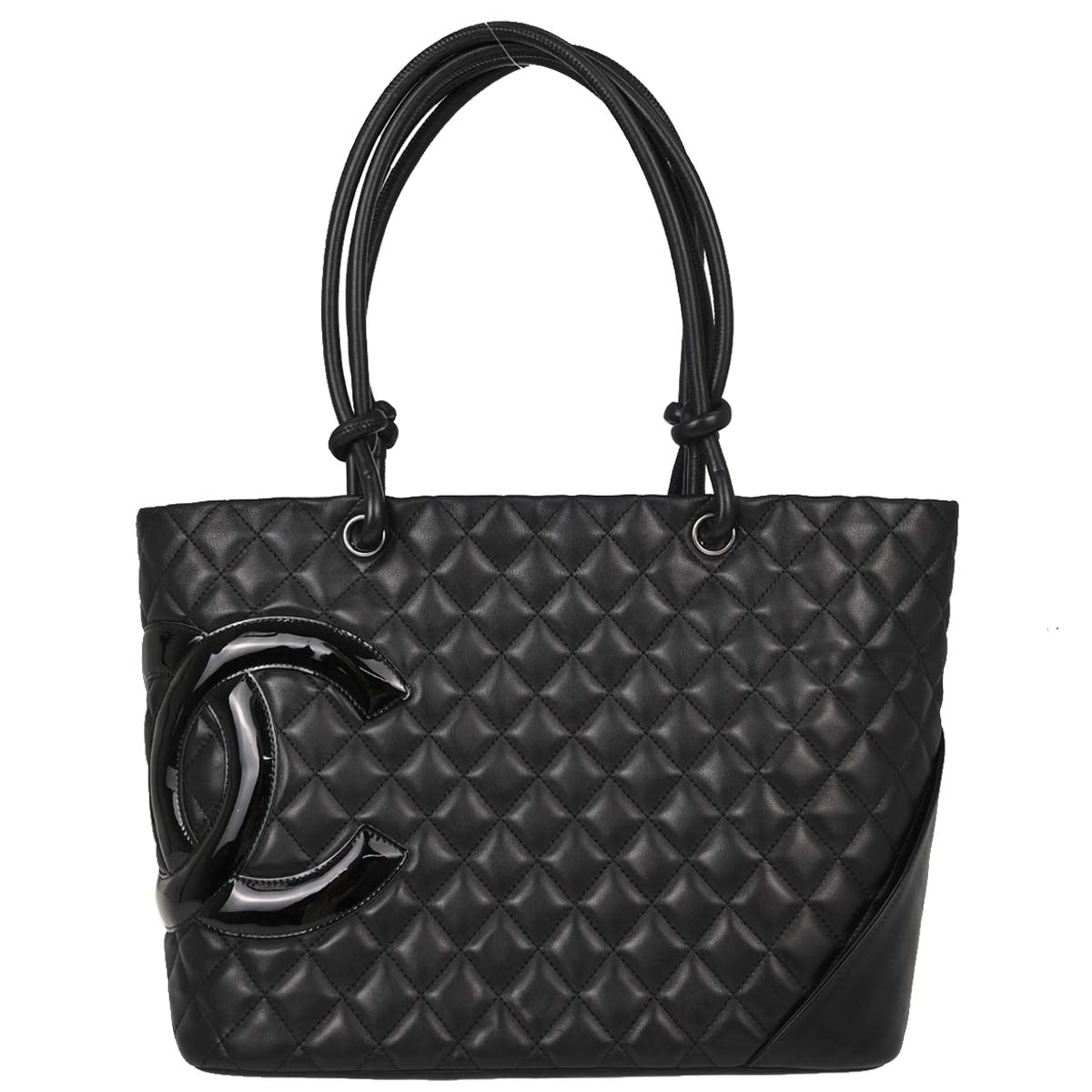 Chanel Black Calfskin Cambon Ligne Tote Handbag